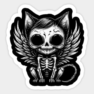 Skeleton Cat Sticker